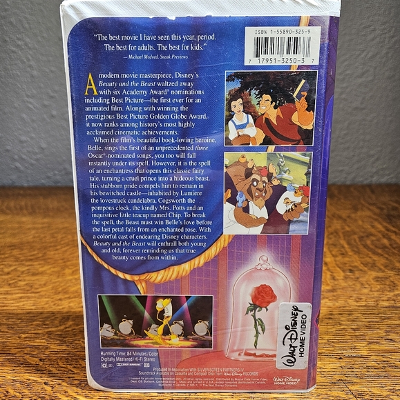 Disney Beauty and the Beast VHS Black Diamond Classic - Picture 6 of 10